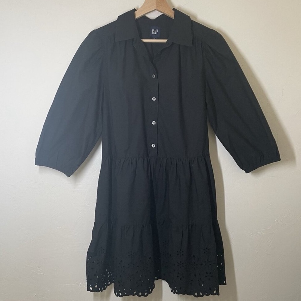 EUC | Gap Factory | Tiered Eyelet Shirtdress | Sz XL